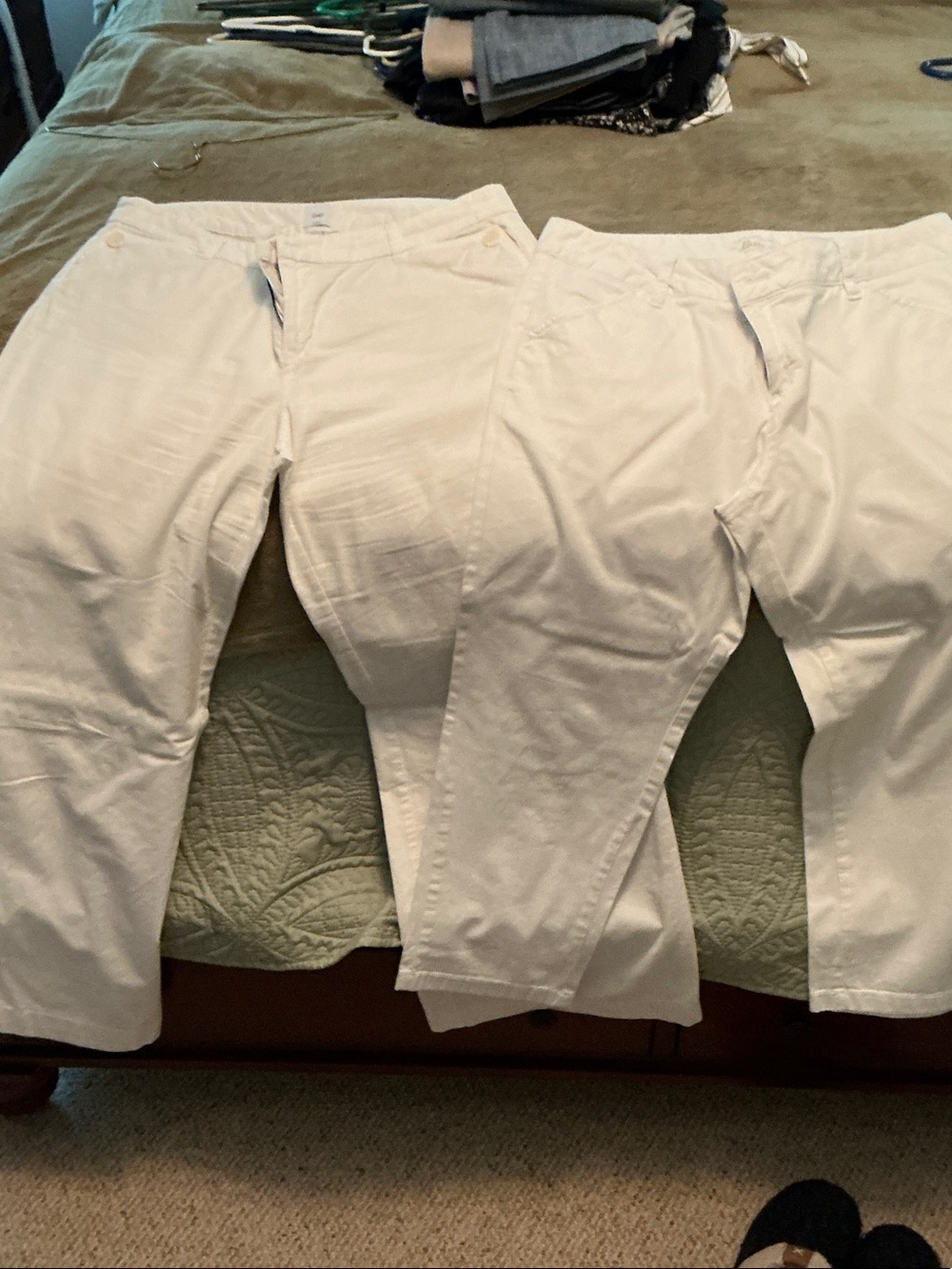GAP / bass White Casual Cropped Pants bundle